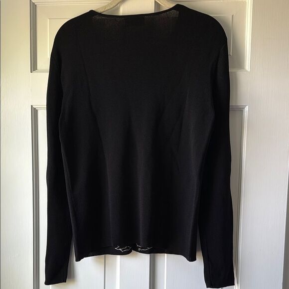 Wallis Black and White Cardigan Sweater with Embellished Design Size 14 - Picture 4 of 9